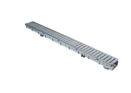 Canale modulare 100 in PP basso + griglia stampata zincata First-Tubiplast
