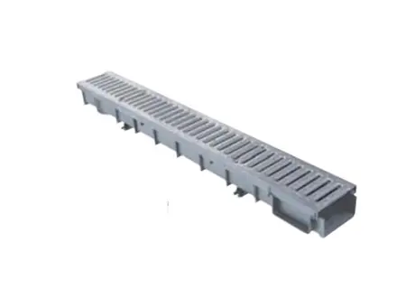 Canale modulare 130 in PP basso + griglia stampata zincata First-Tubiplast