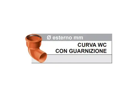 Curva WC con guarnizione-Stabilplastic-Tubiplast