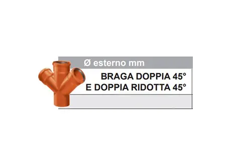 Braga doppia 45° e doppia ridotta 45°-Stabilplastic-Tubiplast