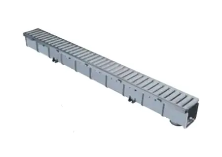 Canale modulare 100 in PP alto + griglia stampata zincata First-Tubiplast