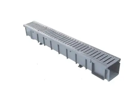 Canale modulare 130 in PP alto + griglia stampata zincata First-Tubiplast